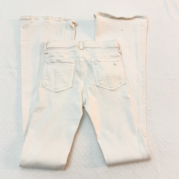 Rag & Bone High Rise Bell White Rip Denim Jeans Size 24 W1528O545BWR - Picture 3 of 7